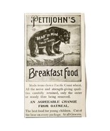 Pettijohn&#39;s Breakfast Oatmeal Bear 1897 Advertisement Victorian Cereal A... - €17,09 EUR