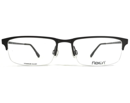 Flexon Eyeglasses Frames E1080 210 Dark Brown Gunmetal Grey Half Rim 55-18-145 - £44.67 GBP