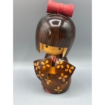 Vtg Japanese Kokeshi Doll Creative Wooden Figurine Folk Art Hand Painted... - $39.48