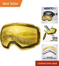 Anti-Fog Dual Lens Ski Goggles - 20 Custom VLT Options for Ultimate Clarity - $58.36
