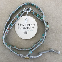 New Starfish Project Joy Turquoise Jasper Beaded Layered Wrap Bracelet NWT - £15.92 GBP