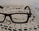 Brown Plastic Framed ~ Spring Hinged ~ Reading Glasses w/Clear Case ~ +1... - $14.96