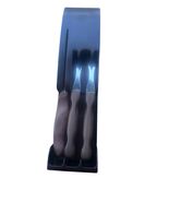 Vtg Cutco Serving Set Forks 26, 27, Spatula 28 With Brown Wall Mount Tra... - $14.77