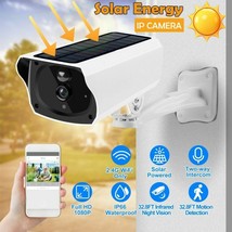 1080P HD Solar Powered WiFi IP Camera Outdoor Wireless Security Night Vision Cam - £79.07 GBP