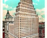 Vtg 1929 Postcard New York - The Paramount Broadway Building w Airlplane  - £3.07 GBP