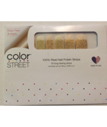 Color Street Nail Polish Strips Golden Girly Gold Glitter Overlay New - £6.15 GBP