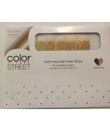 Color Street Nail Polish Strips Golden Girly Gold Glitter Overlay New - $7.87