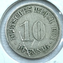 1901 A German Empire 10 Pfennig Coin - £6.98 GBP