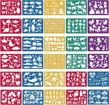 30 Pieces Drawing Stencils Set for Kids Plastic Drawing Painting Stencil  - $27.96