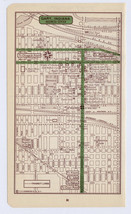 1951 Original Vintage Map Of Gary Indiana Downtown Business Center - $24.78