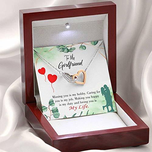 Girlfriend Necklace Message Card Hobby Job Life Inseparable Love Pendant Surgica