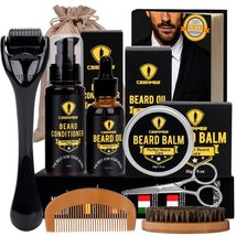 Ceenwes Upgraded Beard Grooming Kit with Beard Conditioner Beard Oil Beard Brush - £14.42 GBP