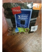 4T Hanes Toddler Boys Boxer Briefs 3 Pair ComfortSoft Tagless NEW - $112.24 MXN