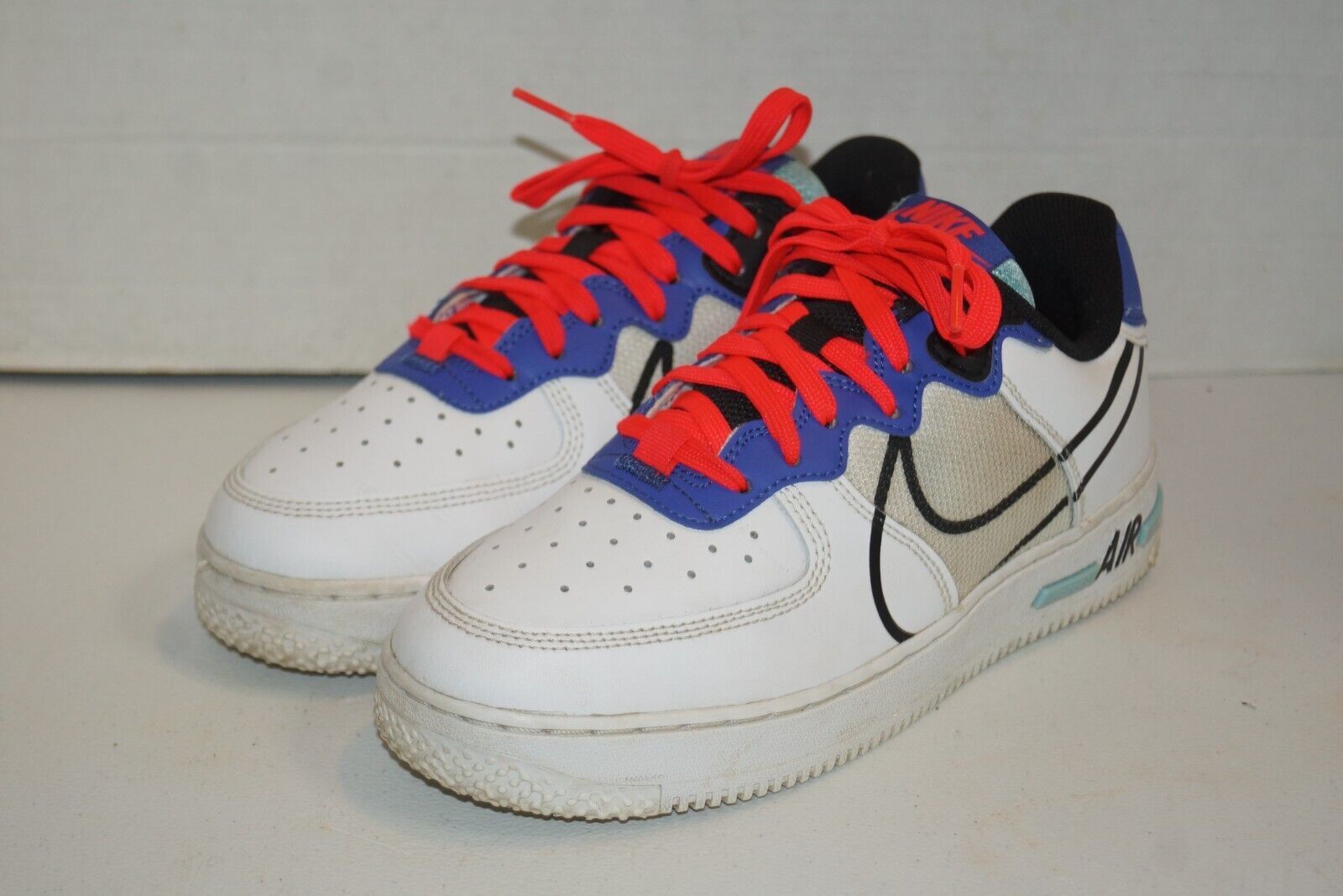 Nike Air Force 1 React DIMSIX Astronomy Blue Sneakers Shoe sz 7Y CD6960-101 - $49.49