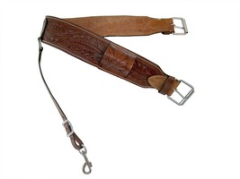 CINCH HORSE SADDLE FLANK GIRTH TOOLED LEATHER WESTERN BACK CINCHES 36&quot; REAR - $59.00