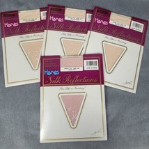 4 Vintage Hanes Silk Reflections Pantyhose Silky Control Top AB Pink Mist Peach - £28.83 GBP