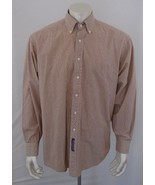 Tommy Hilfiger Size 16 34-35 Men&#39;s Brown Striped Long Sleeve Cotton Dres... - €10,31 EUR