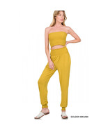 Zenana Outfitters  Smocked Tube Top &amp; Jogger Pants   Smocked waist &amp; cuf... - $19.49+