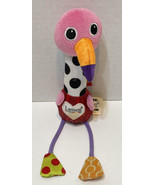Lamaze Cheery Chirpy Flamingo Chime Baby Toy Soother Lovey 9&quot; Plush Stuf... - £12.24 GBP