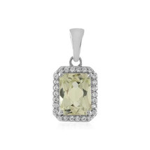 Jewelry of Venus fire  Pendant of Earth Canary yellow kunzite silver pendant - £441.74 GBP