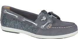 Sperry Top-Sider Donna Bobina Edera Grigio Scuro Pelle Sparkle Barca Da ... - $54.95