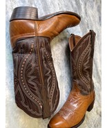 Vintage Larry Mahan  leather  cowboy boots for Cavender’s  mens size 9.5 D  - £129.79 GBP