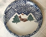Folk Craft Tienshan Stony Hill Country Cabin 13&quot; Dinner Plates - £14.91 GBP