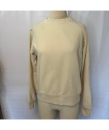 MATE Organic Fleece Crew Neck Sweatshirt L BON Beige Sustainable Cotton NWT - $1,116.63 MXN