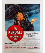 1947 Kendall Motor Oil Advertisement 2000 Mile Vintage Gas &amp; Oil DWWW6 - $559.30 MXN