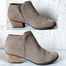 Blondo Villa Waterproof Taupe Suede Leather Side Zip Ankle Boots - Women... - $47.45