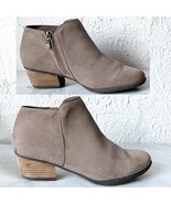 Blondo Villa Waterproof Taupe Suede Leather Side Zip Ankle Boots - Women... - £37.46 GBP