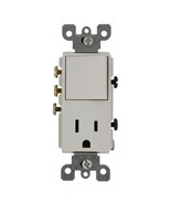 Leviton 5645-W 15 Amp, 120 Volt, Decora 3-Way/AC Combination Switch, Com... - £33.72 GBP