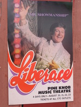 LIBERACE 1974 VINTAGE POSTER PINE KNOB DETROIT MR SHOWMANSHIP HARD STOCK - £279.77 GBP