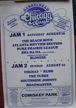 Chicago Jam 1979 Mint Poster Beach Boys Rush Sha Na Na - £371.00 GBP