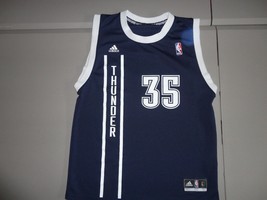 Blue Oklahoma City Thunder #35 Kevin Durant NBA Basketball Screen Jersey Youth L - £19.34 GBP