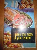 Vintage How To Make The Most Of Your Freezer Recipe Booklet 1968 - $4.99