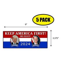 5 PACK 3.37"x 9" KEEP AMERICA FIRST Sticker Decal Gift MAGA Trump BS0022 - $6.53