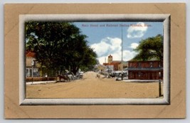 Hyannis MA Main Street And Railroad Station Horse Buggy Faux Frame Postcard K25  - £6.72 GBP