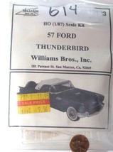 Williams Model R.R. Ho Scale Vehicles   &#39;57 Ford Thunderbird 53123   3 c... - $24.98