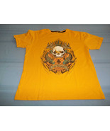 vintage Ed Hardy Los Angeles skull yellow T-Shirt Size L - £27.60 GBP