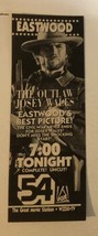 Outlaw Josey Wales Tv Guide Vintage Print Ad Clint Eastwood Tpa14 - $5.93