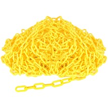 SNSMBNSR 50 Feet Plastic Chain Links Plastic Barrier Chain Yellow Plastic Chains - £26.54 GBP