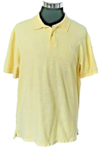 CHAPS Polo Shirt Men&#39;s Size X Large Yellow Knit  Activewear Short Sleeve... - $12.67