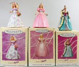 Lot of 3 - Barbie Hallmark Keepsake Ornament 1995-1997 Spring Collection - £19.57 GBP