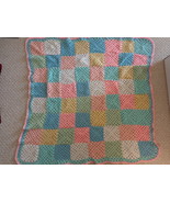 MULTI-COLORED HAND CRAFTED BABY BLANKET (1722) - $35.54 CAD