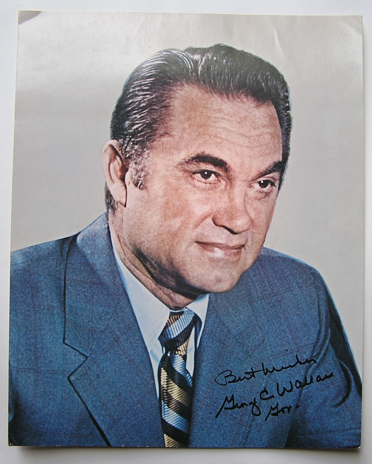 Primary image for George Wallace Autographed Photo Govenor Of Alabama1970'S Presidential Candidate