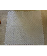 This is WHITE HAND CRAFTED BABY BLANKET (1724) It has a beautiful geomet... - £18.80 GBP