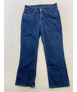 Lee Rider Women&#39;s Mid Rise Blue Jeans Size 12P Stretch Cotton Blend Denim - $14.84