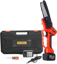 T Tovia 5 Inch Handheld Electric Chain Saw With 25V 2.0Ah Lithium Batter... - £132.61 GBP