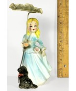 Vintage Young Lady With Parasol Ceramic Figurine - Made By Wales (Circa ... - $23.04